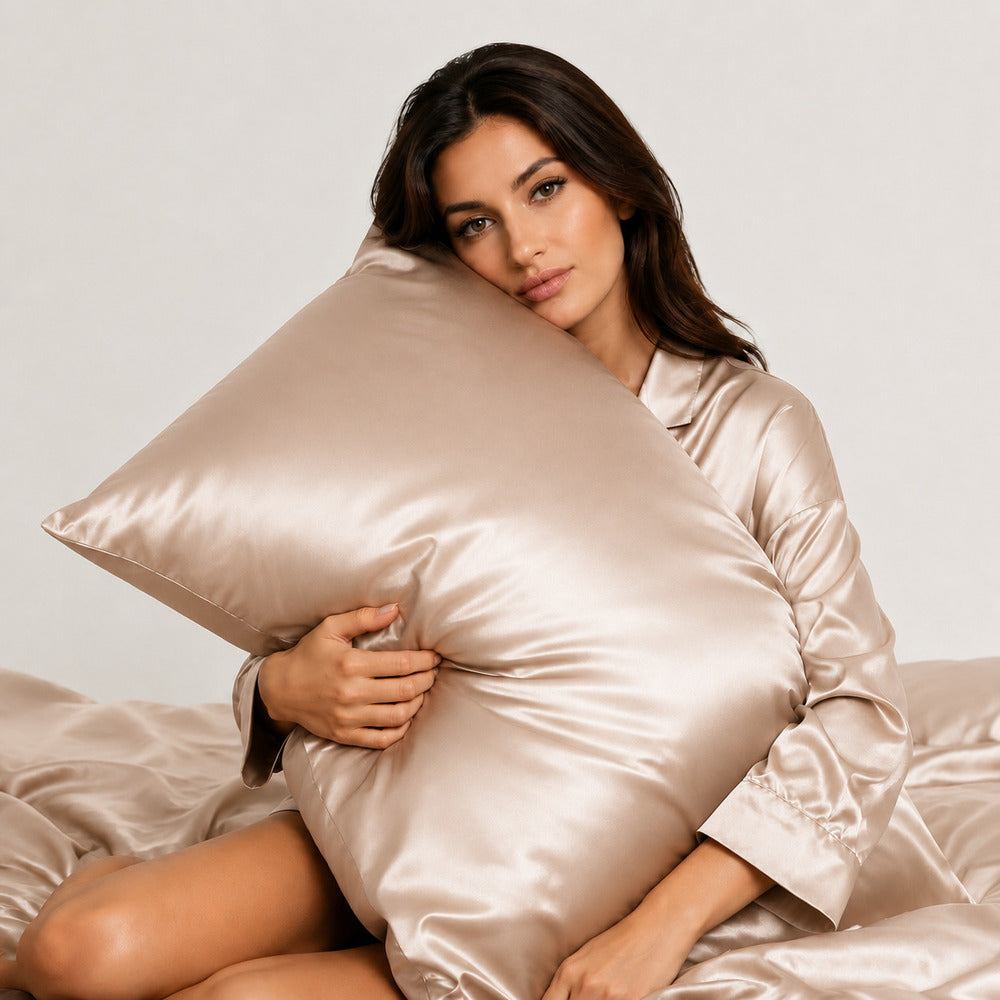 Champagne Beige 22 Momme Mulberry Silk Pillowcase