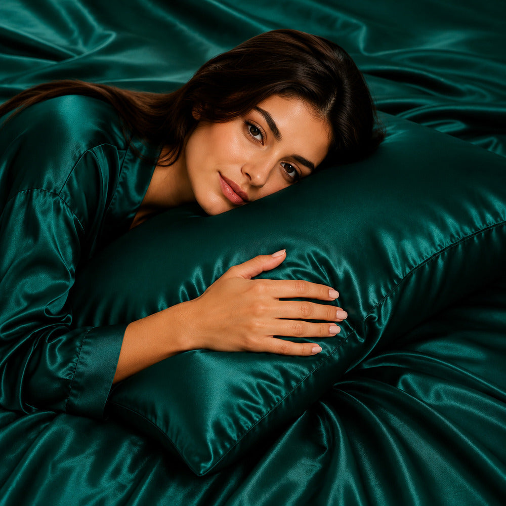 Emerald Green 22 Momme Mulberry Silk Pillowcase