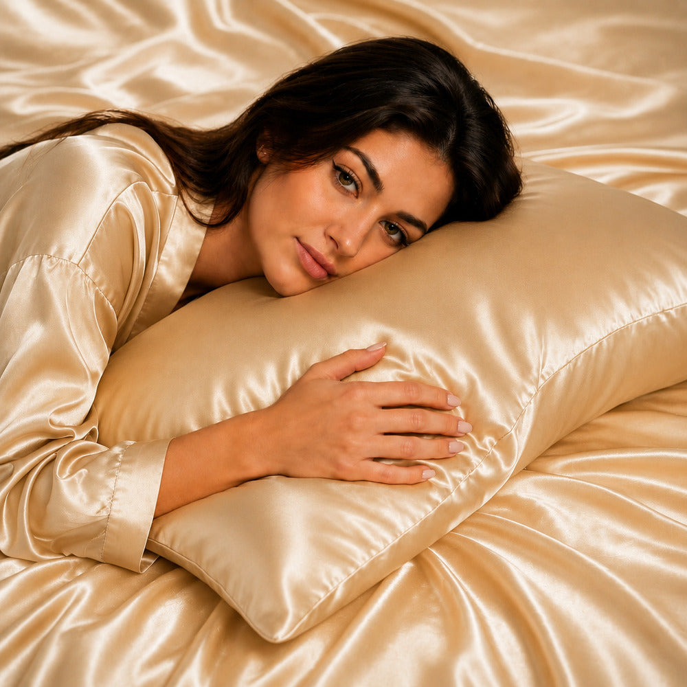 Golden Beige 22 Momme Mulberry Silk Pillowcase