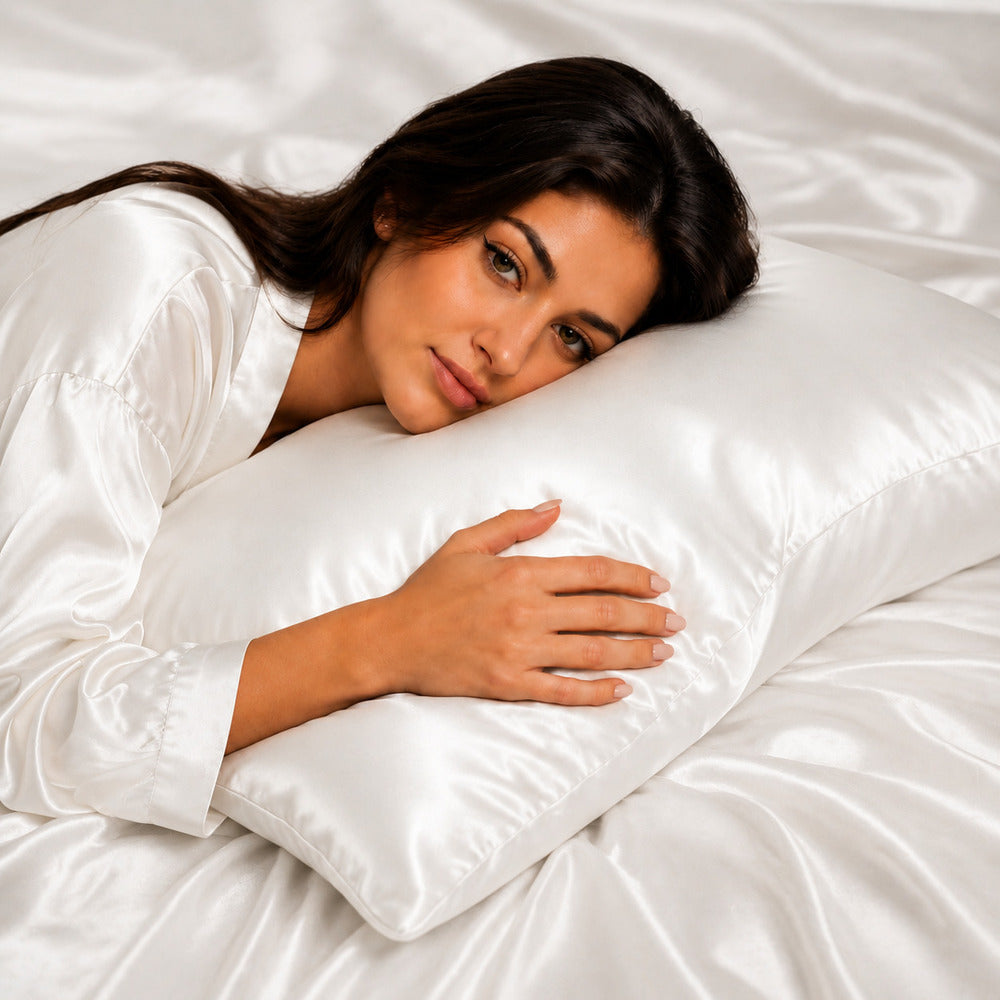 White 22 Momme Mulberry Silk Pillowcase
