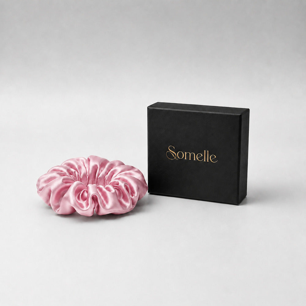 Dusty Rose Mulberry Silk Scrunchie