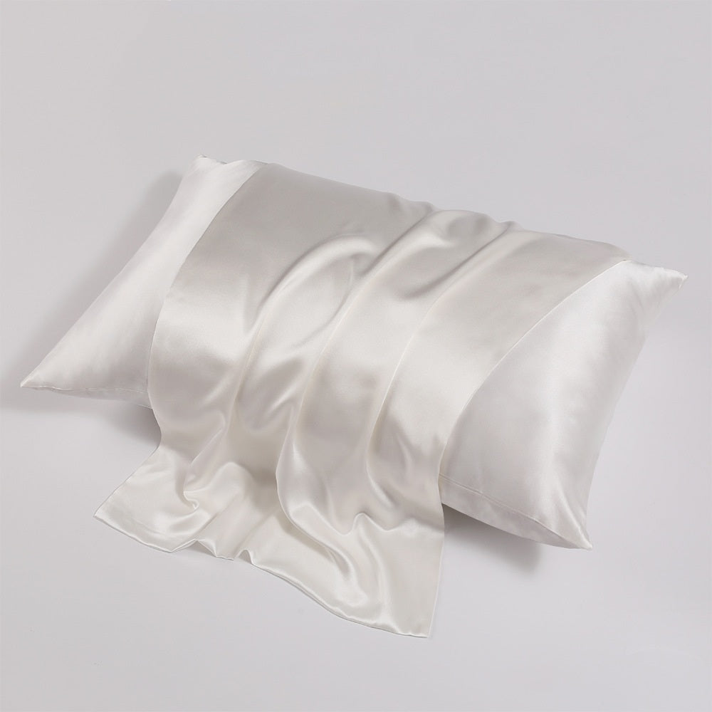 White 22 Momme Mulberry Silk Pillowcase