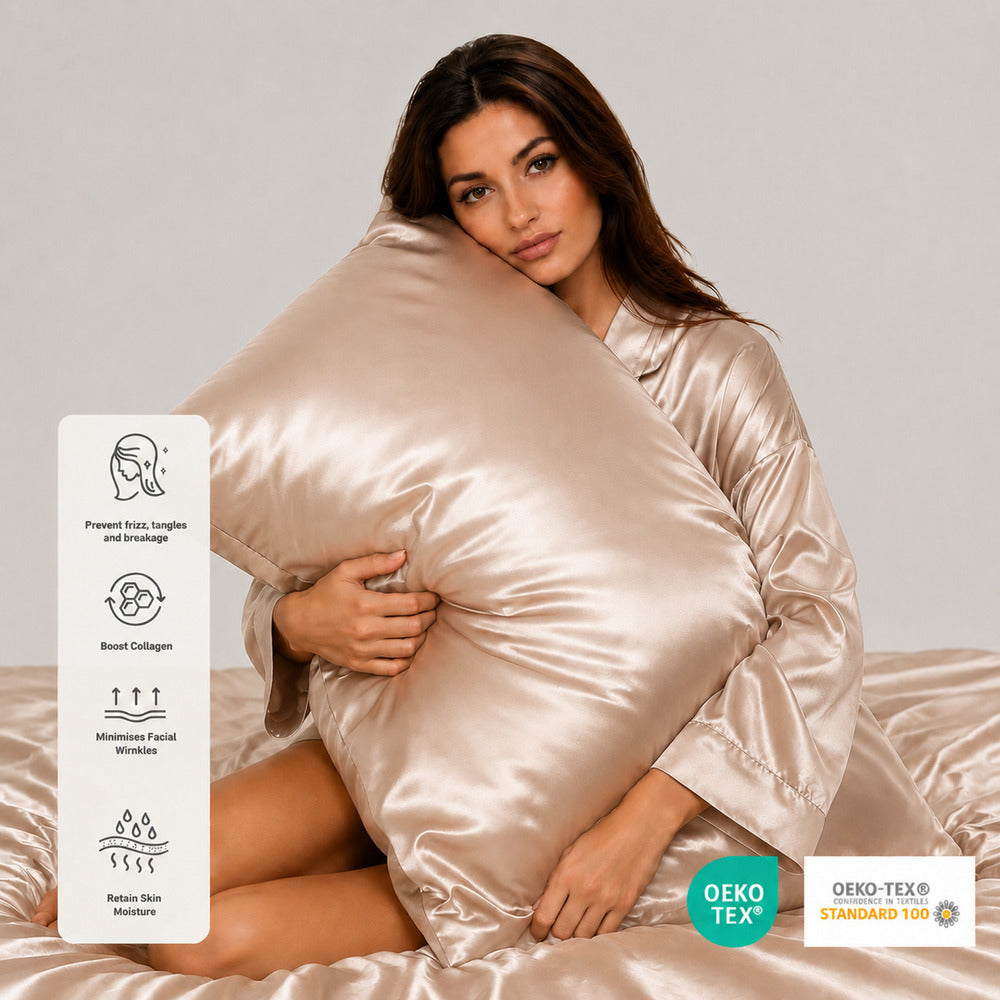 Champagne Beige 22 Momme Mulberry Silk Pillowcase