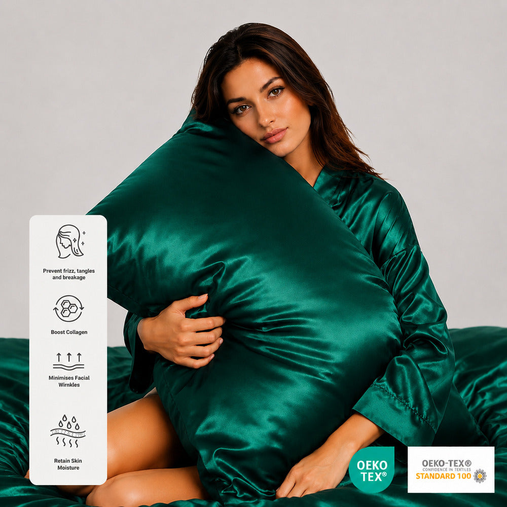 Emerald Green 22 Momme Mulberry Silk Pillowcase