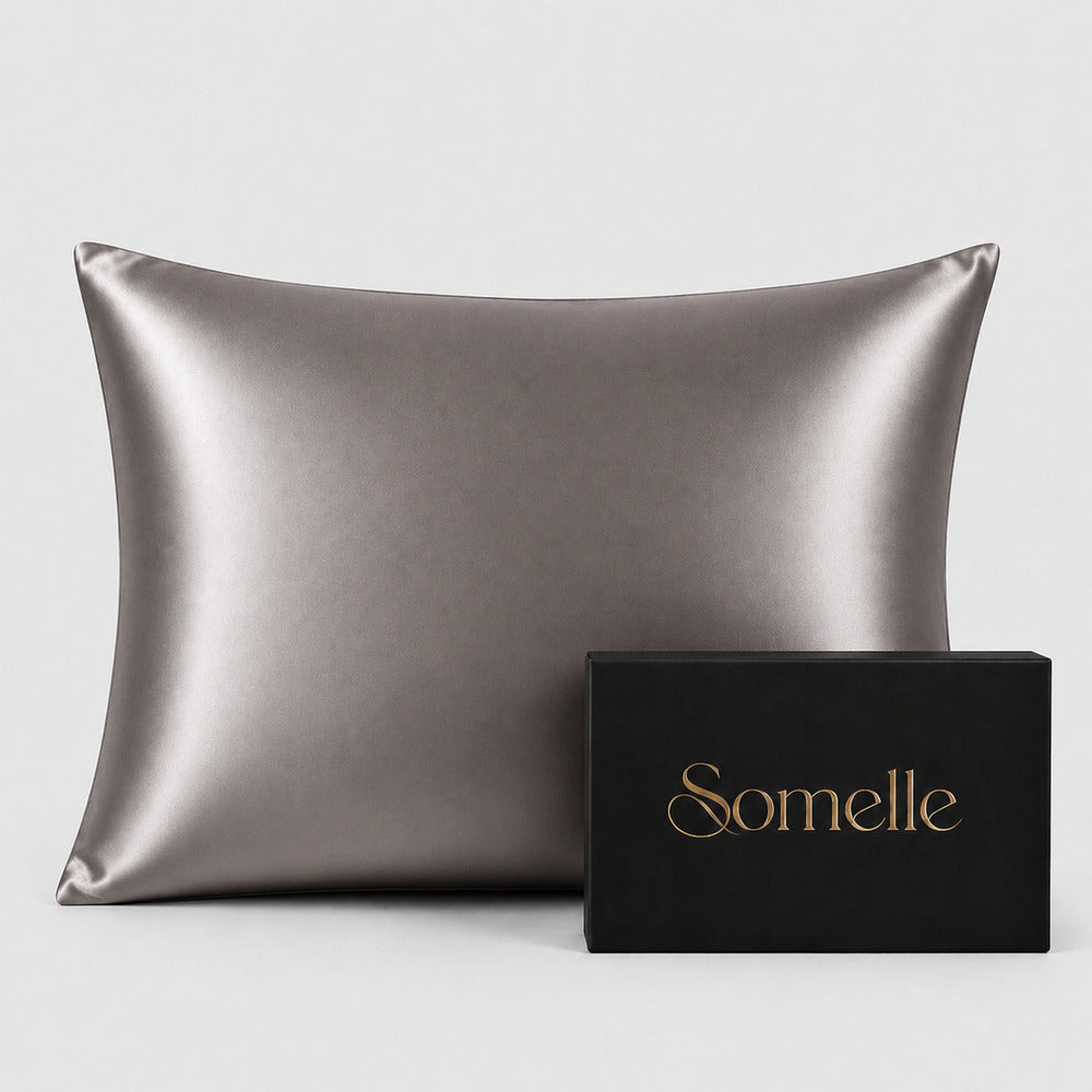Silver Gray 22 Momme Mulberry Silk Pillowcase