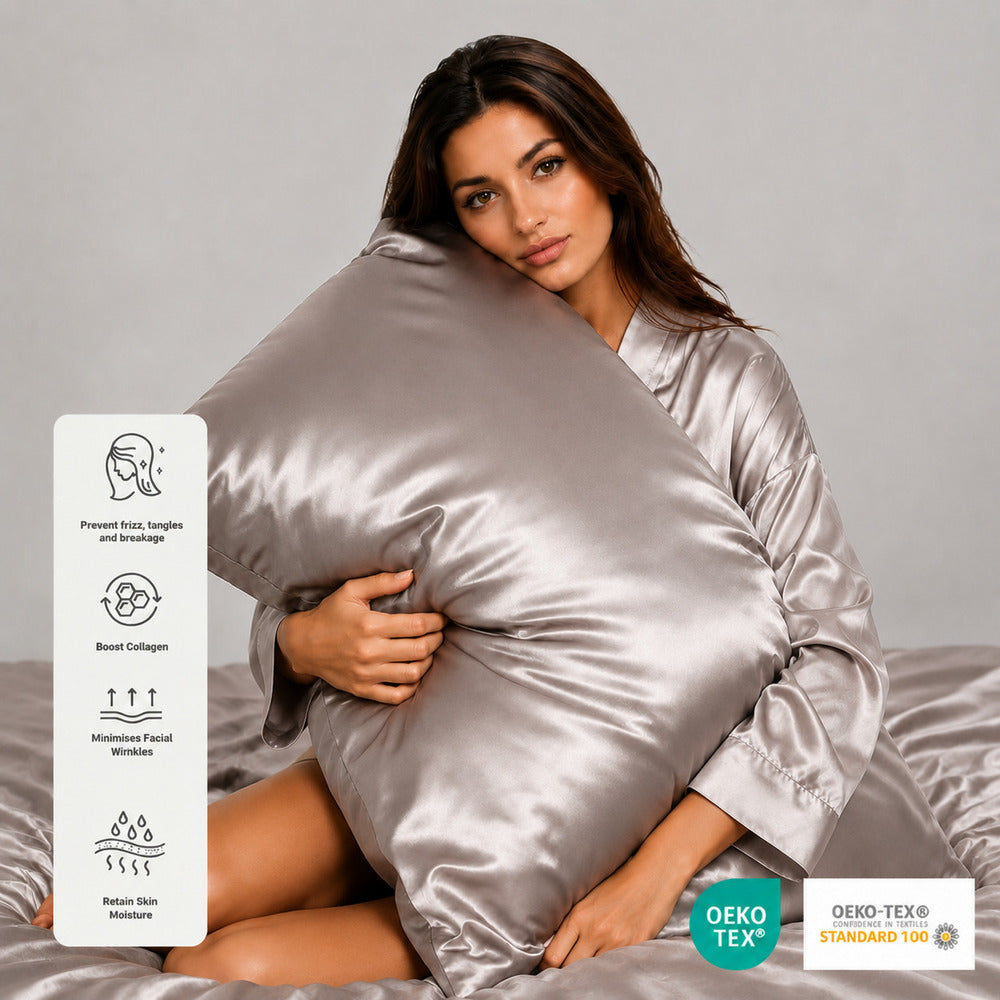 Silver Gray 22 Momme Mulberry Silk Pillowcase