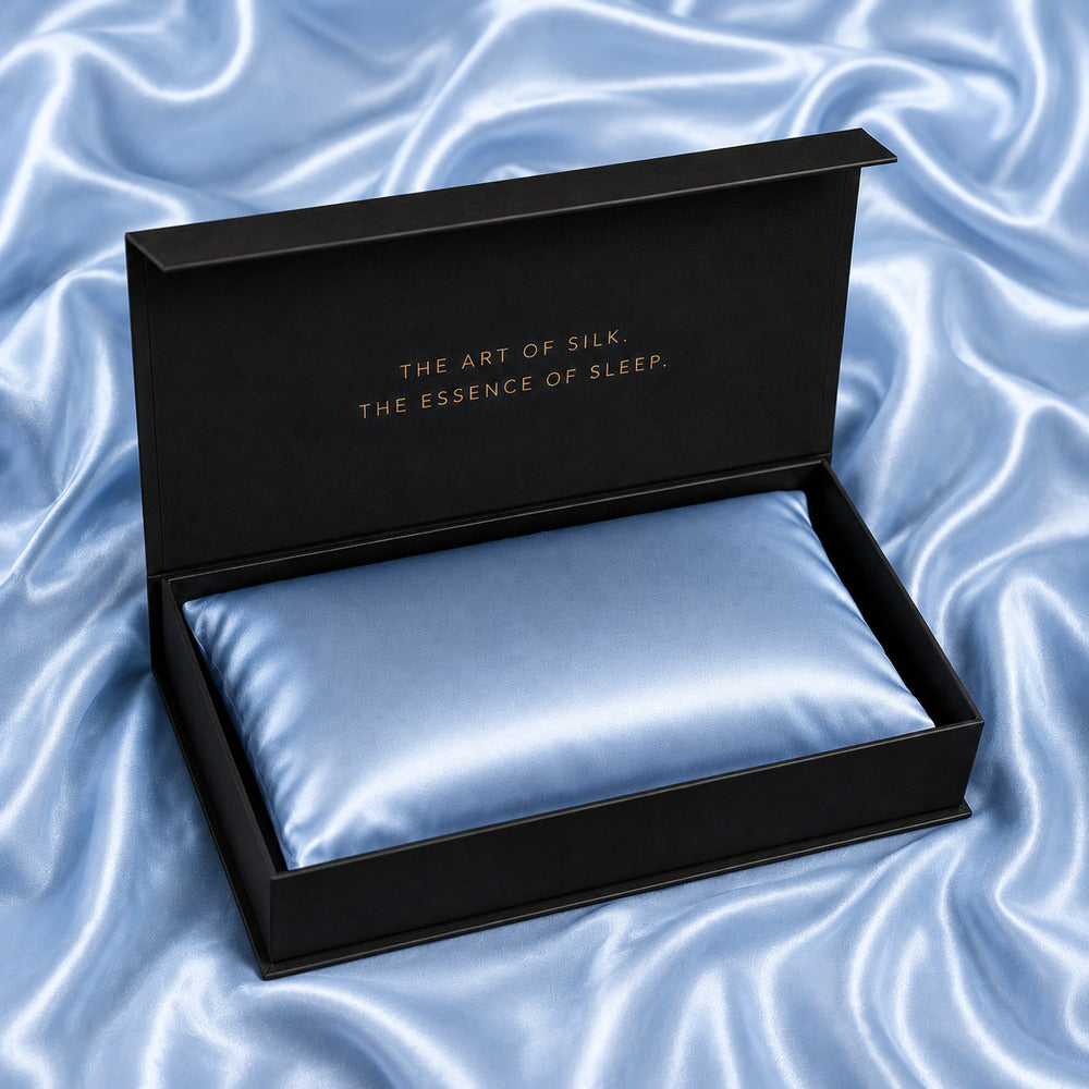Sky Blue 22 Momme Mulberry Silk Pillowcase