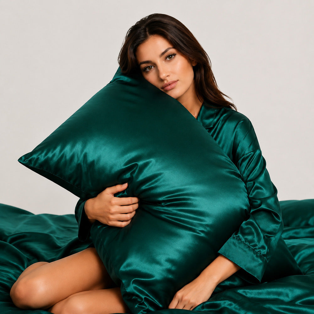 Emerald Green 22 Momme Mulberry Silk Pillowcase