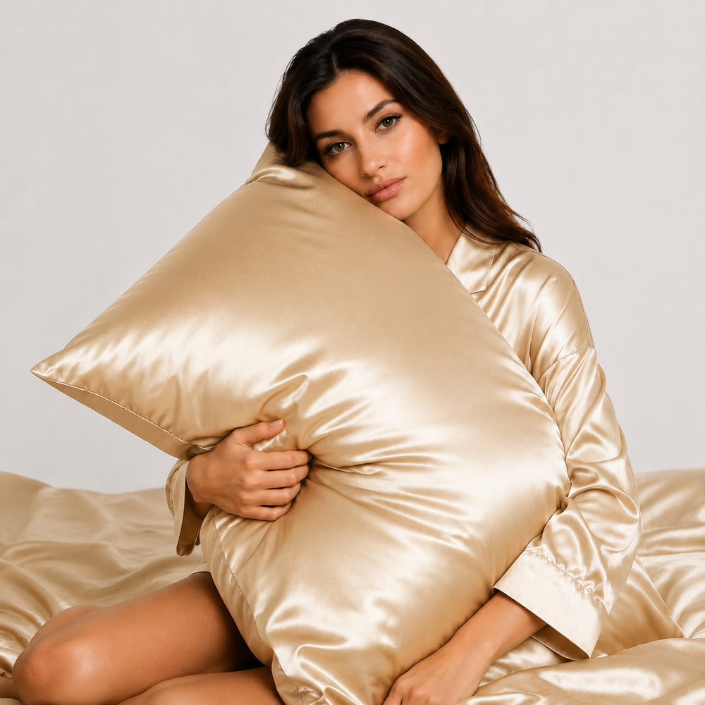 Golden Beige 22 Momme Mulberry Silk Pillowcase
