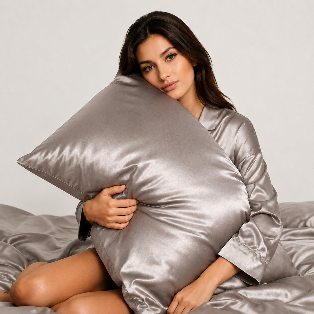 Silver Gray 22 Momme Mulberry Silk Pillowcase