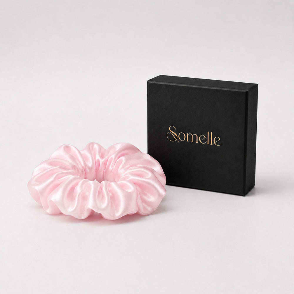 Blush Pink Mulberry Silk Scrunchie