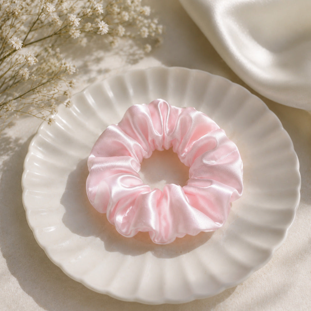 Blush Pink Mulberry Silk Scrunchie