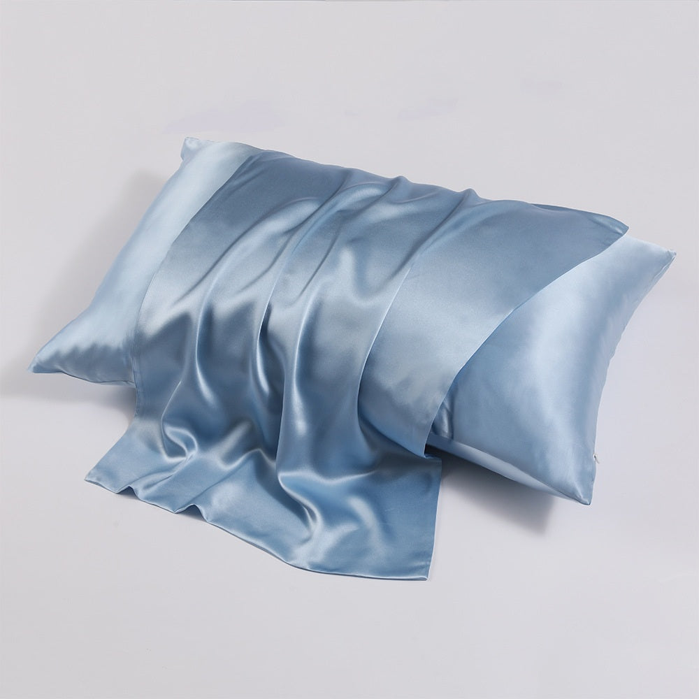 Sky Blue 22 Momme Mulberry Silk Pillowcase