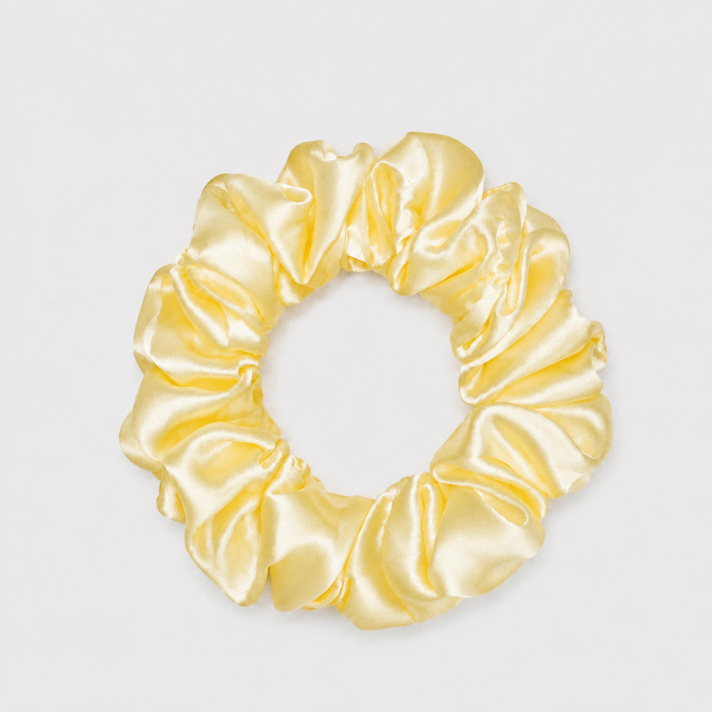 Warm Yellow Mulberry Silk Scrunchie